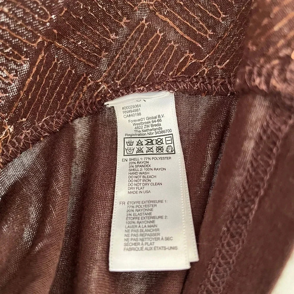 XXI Sequin brown shirt size medium - Picture 4 of 7